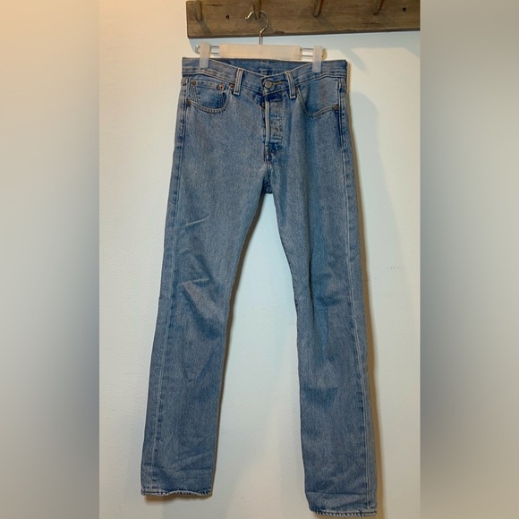 Levi's Men's Straight Jeans - Light Blue - Picture 1 of 7